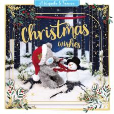 3D Holographic Keepsake Christmas Wishes Me to You Bear Christmas Card Image Preview